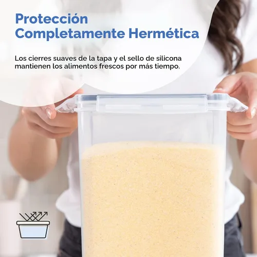 Vista 6 de Chef's Path Recipientes herméticos extra grandes para almacenamiento de alimentos con tapas, paquete de 2, 6.5L, 220 onzas, recipientes herméticos