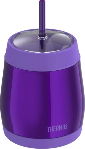 Vista 2 de Thermos Vaso frío aislado al vacío de 16 onzas, morado Púrpura