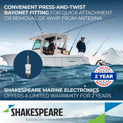 Vista 4 de Shakespeare 5242-A Antena de acero inoxidable de 36" con desconexión rápida