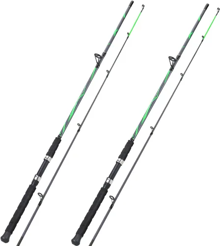 Vista 10 de Sougayilang - Cañas de pescar giratorias, poste de pesca de compuesto de carbono y vidrio fuerte con guías de línea de acero inoxidable para bagres