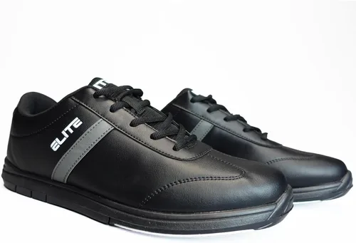 Vista 5 de ELITE Zapatos de bolos deportivos básicos con cordones para hombre con suela deslizante universal para jugadores diestros o zurdos