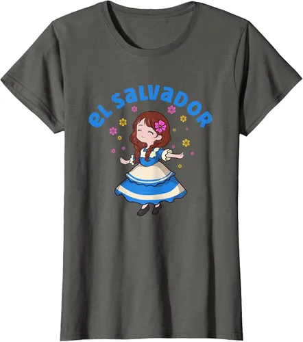Vista 6 de Camiseta de mujer hispana con bandera salvadoreña de El Salvador Orgullosa, Negro