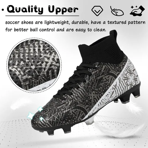 Vista 2 de Tacos de fútbol para niños y niñas, zapatos de fútbol para césped AGFG