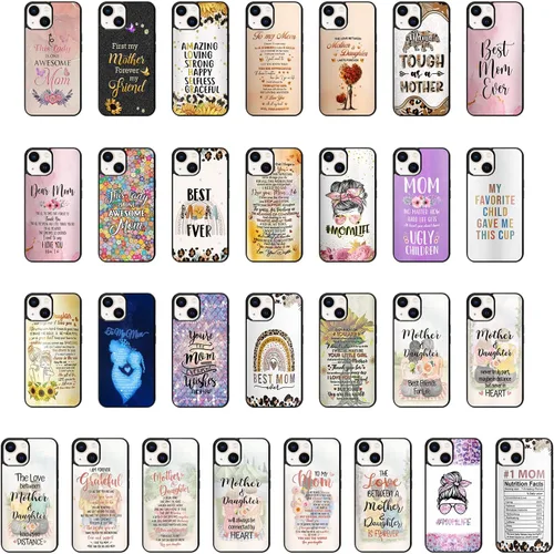 Vista 3 de Regalo de cumpleaños para el día de la madre, diseño de leopardo, arco iris, corazón, para iPhone 15, 14, 13, 12, 11 Pro Max, Samsung Galaxy S23 S22