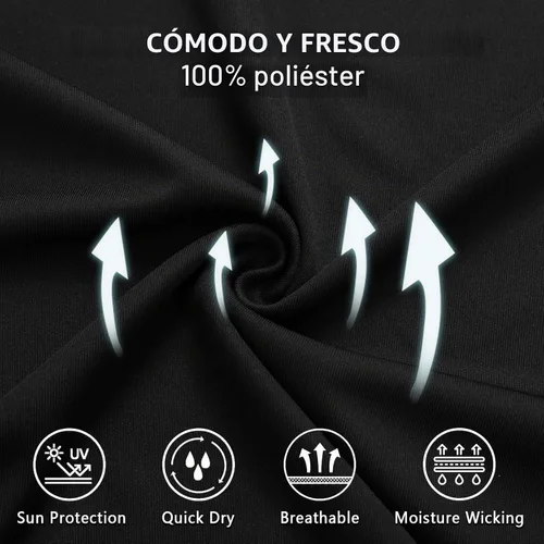 Vista 5 de MOHEEN Polo de manga corta de secado rápido para mujer, absorbe la humedad, polo de golf atlético Negro