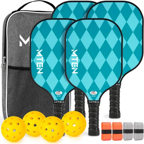 Vista 24 de Pickleball Paddles Set of 2 or 4, or Single Paddle – USAPA Approved Fiberglass Surface Pickleball Rackets Set for Men & Women