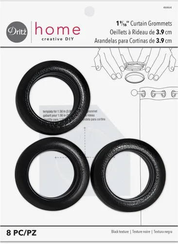 Vista 8 de Dritz Ojales de cortina dorados antiguos de 1 pulgada, 8