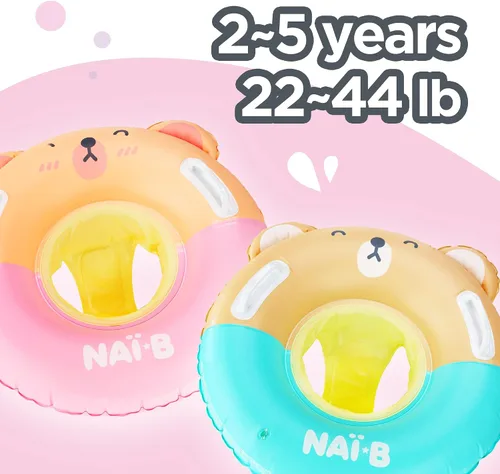 Vista 8 de NAI-B - Flotador de natación para bebé, anillo inflable de piscina con asiento, anillo flotante para entrenamiento de natación para niños de 2 a 5