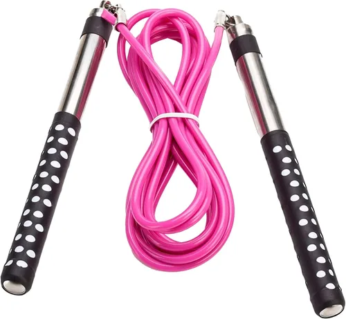 Vista 7 de Cuerda de boxeo Freestyle de DYNAPRO con asas largas para un mejor control, ajustable a cualquier altura, estilo libre, doble bajo, crossovers, HIIT