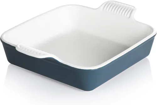 Vista 7 de Sweejar Plato de Cerámica para Hornear, Bandeja Rectangular Pequeña para Hornear con Asas Dobles, 20 Oz para Cocinar, Brownie, Cocina, 6.5 x 4.9 x