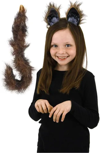 Vista 2 de Kit de accesorios para disfraz de gato zorro lobo orejas y cola