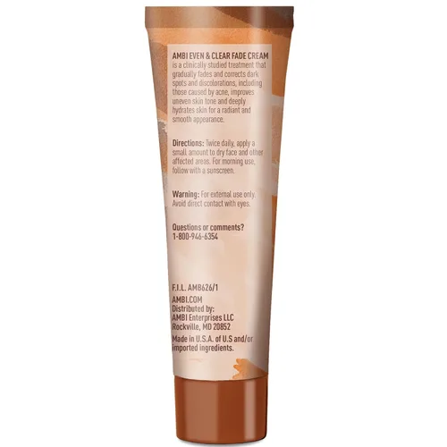 Vista 7 de Ambi Even & Clear Fade Cream, sin hidroquinona, tratamiento de hiperpigmentación, corrector de manchas oscuras, resultados en tan solo 4 semanas