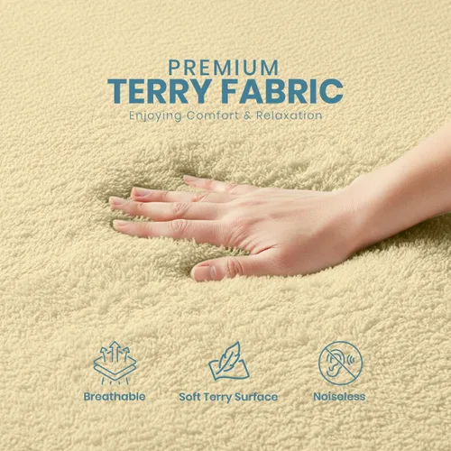 Vista 2 de Utopia Bedding – Protector impermeable de colchón tamaño individual, funda de colchón de terry premium de 200 GSM, transpirable, estilo ajustado