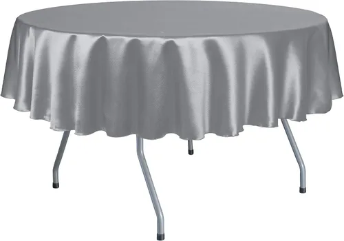 Vista 4 de Ultimate Textile Herringbone - Fandango 84-Inch Round Tablecloth, Black