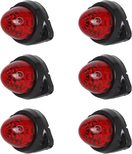 Vista 10 de Paquete de 10 luces LED para semirremolques para semirremolques, 12 V, impermeable, luces de pollo ámbar para semircamiones, carga carga, luces
