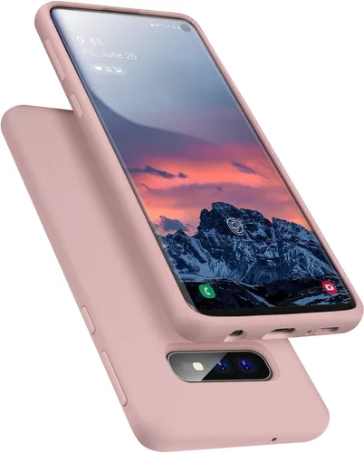 Vista 6 de Diseñada para Galaxy S10e, funda de goma de gel de silicona líquida a prueba de golpes, cojín de forro de tela de microfibra suave compatible