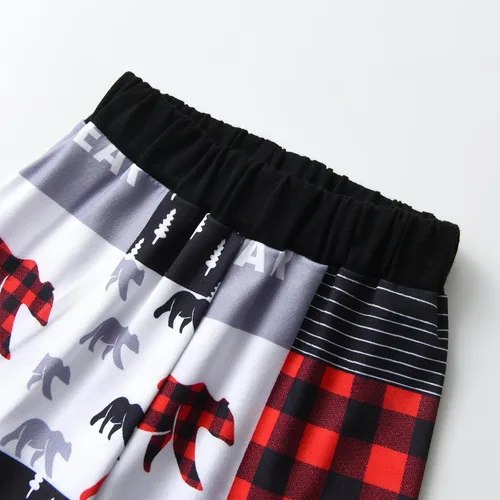 Vista 40 de Conjunto de 3 piezas de ropa de bebé recién nacido con estampado de manga larga + pantalones + sombrero
