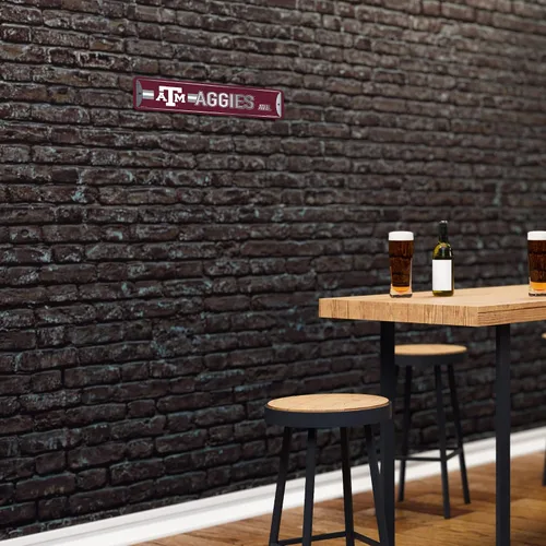 Vista 5 de NCAA Rico Industries Letrero de Calle de Metal Letrero de Calle de Metal 4" x 15" Decoración del Hogar - Dormitorio - Oficina - Cueva del Hombre