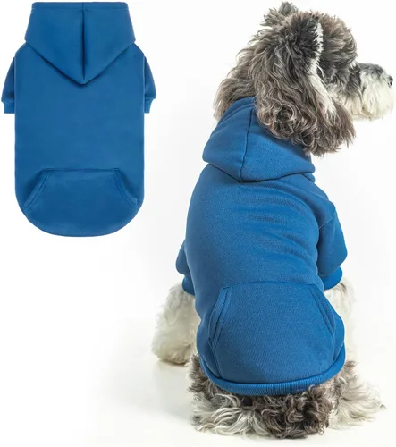 Vista 45 de SCENEREAL Sudaderas con capucha de seguridad para perros de tamaño pequeño, mediano y grande, ropa de felpa cepillada con gorro, abrigo de algodón