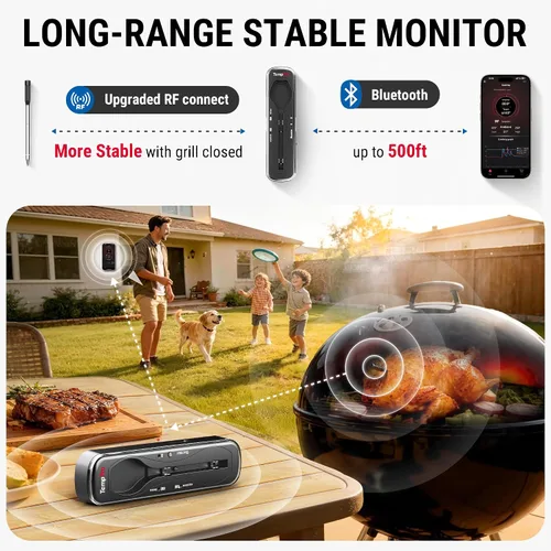 Vista 8 de TempPro TempSpike - Termómetro inalámbrico para carne de 500 pies con sonda