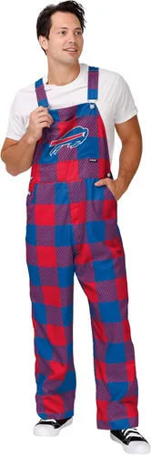 Vista 10 de FOCO NFL mens Nfl Team Logo Plaid Bib Overalls
