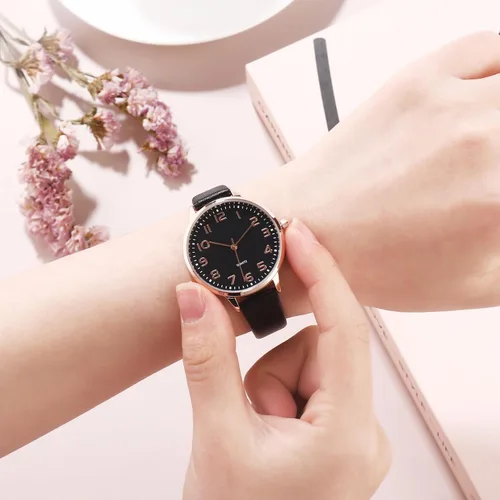 Vista 5 de Women's Dainty Analog Leather Dress Watch for Small Wrists, Ladies Waterproof Watches for Women, Reloj para Mujer