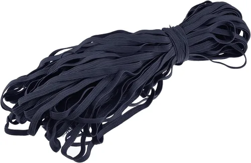 Vista 22 de MECCANIXITY Cordón elástico plano para coser de 1/4 de pulgada, 0.236 in, 33 yardas, cuerda elástica pesada para manualidades, color verde militar