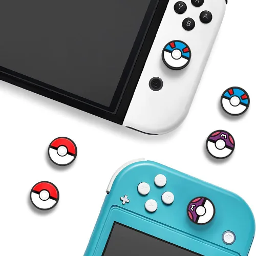Vista 6 de Switch Joycon - Tapas de agarre para pulgar, funda de silicona suave compatible con Nintendo SwitchOLEDSwitch Lite, cubiertas de botón de agarre