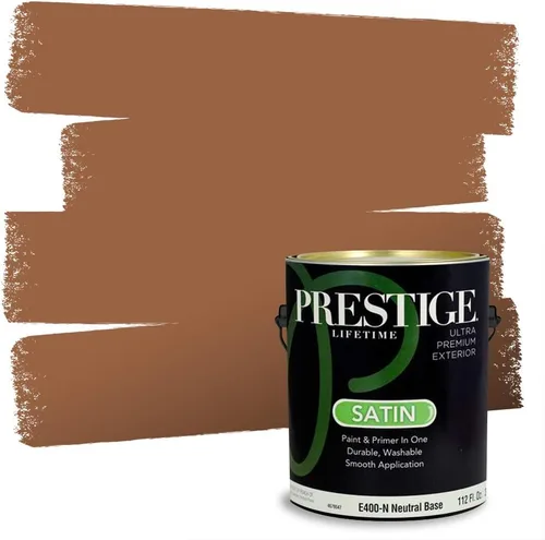 Vista 125 de PRESTIGE Pintura exterior e imprimación en uno, bronceado Aberdeen, plano, 1 galón