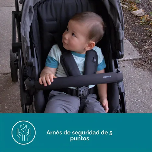 Vista 8 de Contours Options V2 - Cochecito doble en línea ligero en línea con asientos reversibles, color gris