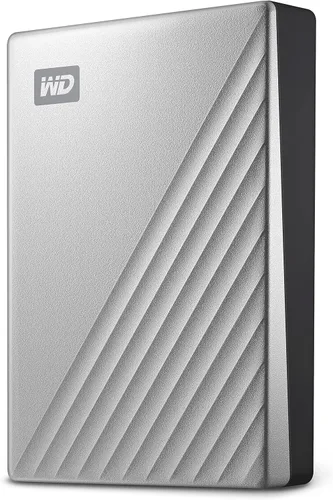 Vista 10 de WD 2TB My Passport Ultra, Azul, Disco Duro Externo Portátil, software de respaldo con defensa contra ransomware y protección por contraseña, USB-C