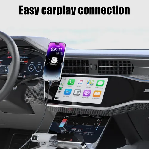 Vista 2 de ANSEIP Cable de Coche CarPlay para iPhone, Paquete de 2 Cables USB A a Lightning de 0.9m para iPhone 14 13 12 11 Pro Max XR XS X 8 7 6 Plus SE iPad