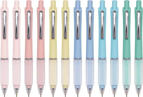 Vista 8 de Aisibeiger Bolígrafo de punta redonda con tinta negra, bolígrafos de bola con agarre súper suave, punta media de 1.0mm, bolígrafos de oficina