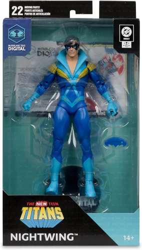 Vista 7 de McFarlane Toys - DC Direct Nightwing (Teen Titans) Figura de acción de 7 pulgadas con coleccionable digital