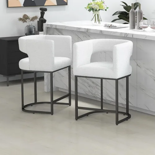 Vista 19 de ABET 26" Linen Counter Height Bar Stools Set of 1 for Kitchen Island, Brown