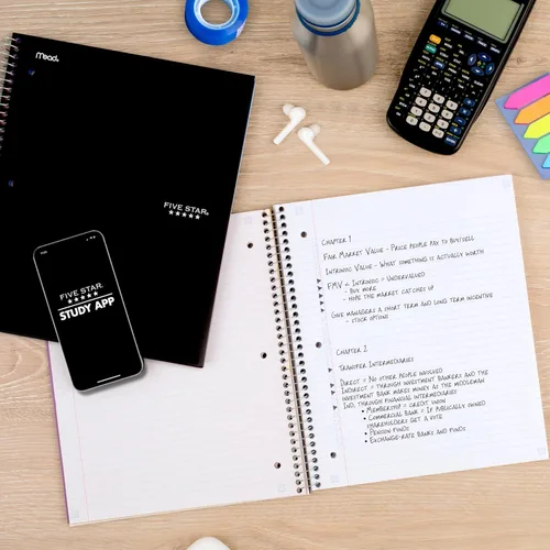 Vista 3 de Cuaderno de Five Star, 1 materia, con rayas, 100 hojas, 11" x 8-1/2", Negro