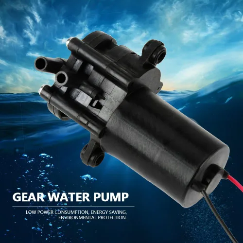 Vista 4 de 12V ZC-A250 Bomba de agua dulce Bomba de agua de engranajes Mini autocebante -Resistente DC Gear Bomba de agua
