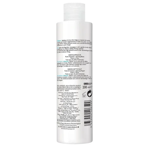 Vista 2 de La Roche-Posay Toleriane Dermo - Limpiador facial para cara y ojos, lavado facial suave y removedor de maquillaje, textura lechosa, sin fragancia