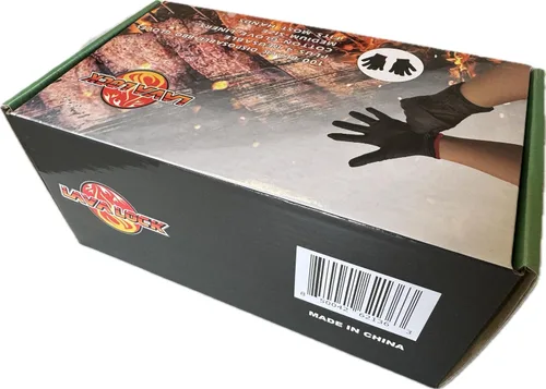 Vista 2 de LavaLock Guantes desechables de nitrilo para barbacoa con forro de algodón para cocinar al aire libre, ahumadores y competición de barbacoa