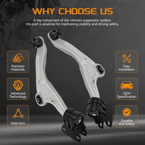 Vista 4 de BRTEC Brazos de Control Inferiores Frontales con Junta Esférica Compatibles con Ford Fusion 2013-2017, Lincoln MKZ 2013-2018
