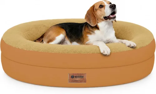 Vista 37 de Cama ortopédica lavable grande para perros: Cama de espuma viscoelástica impermeable para mascotas con refuerzos - Funda ortopédica extraíble