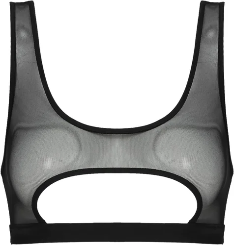 Vista 5 de ACSUSS Camiseta corta de malla transparente para mujer