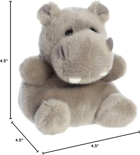 Vista 6 de Aurora Adorable Palm Pals Hunk Hippo - Juego de bolsillo - Diversión coleccionable - Gris 5 pulgadas