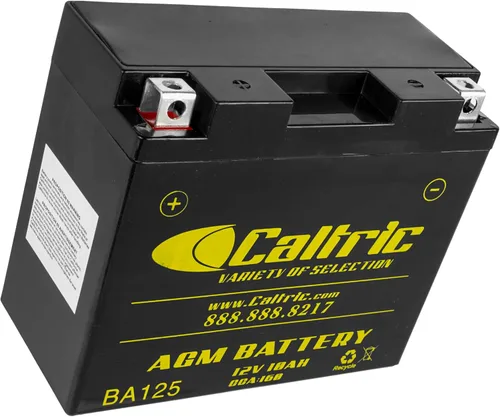 Vista 5 de Caltric Batería AGM compatible con Piaggio Vespa 946 Scooter 2013 2014 2015 2016 / 12V 10Ah CCA160 / YT12B-BS