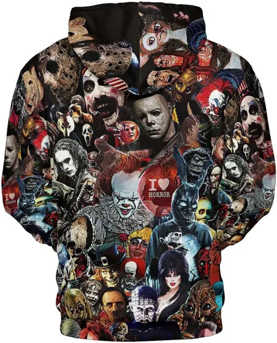 Vista 5 de Todruwzs Sudadera unisex con capucha con estampado 3D de manga larga con bolsillo para hombres y mujeres