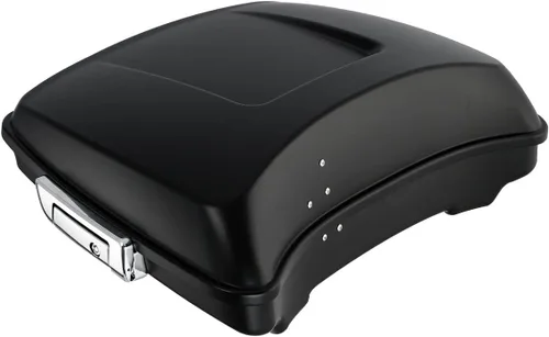 Vista 24 de XMT-MOTO King Tour Trunk + almohadilla de respaldo envolvente+estante de montaje negro+accesorios de acoplamiento para Harley Touring Road King Road