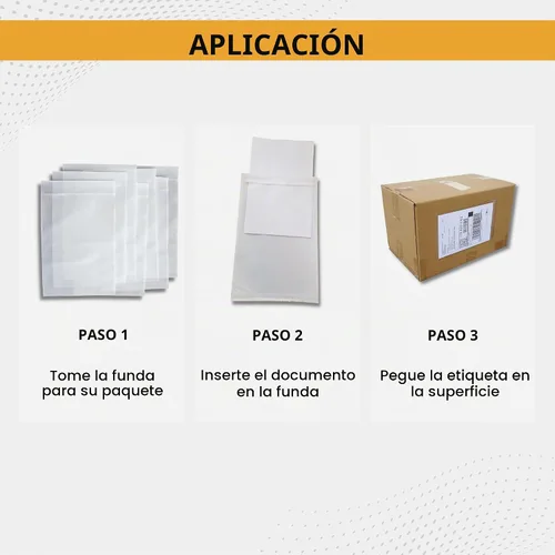 Vista 6 de Paquete de 250 fundas para etiquetas de envío de UPS de 6.5 x 10 pulgadas, bolsas transparentes autoadhesivas de embalaje, sobres impermeables