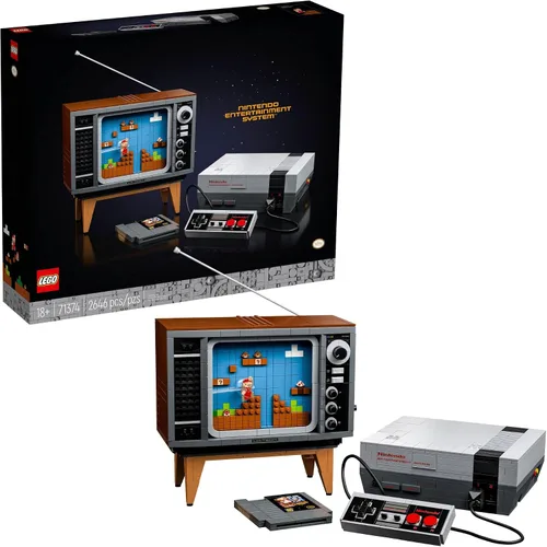 Vista 8 de LEGO Super Mario Nintendo Entertainment System 71374 Set de Construcción de Juego, Kits de Modelo para Adultos para Construir, Actividad Creativa