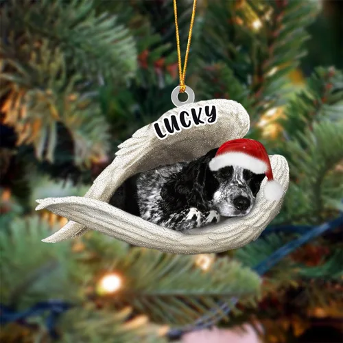 Vista 129 de Ángel durmiente de Afghan Hound para Navidad, adorno personalizado con el nombre del perro, adorno de Navidad personalizado para amantes de perros