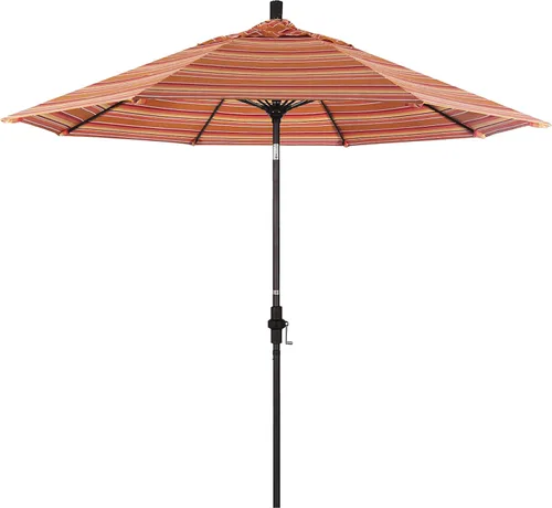 Vista 23 de California Umbrella GSCUF908117-5410 - Sombrilla redonda de 9 pies con poste de aluminio y varillas de fibra de vidrio para patio, 9 pies